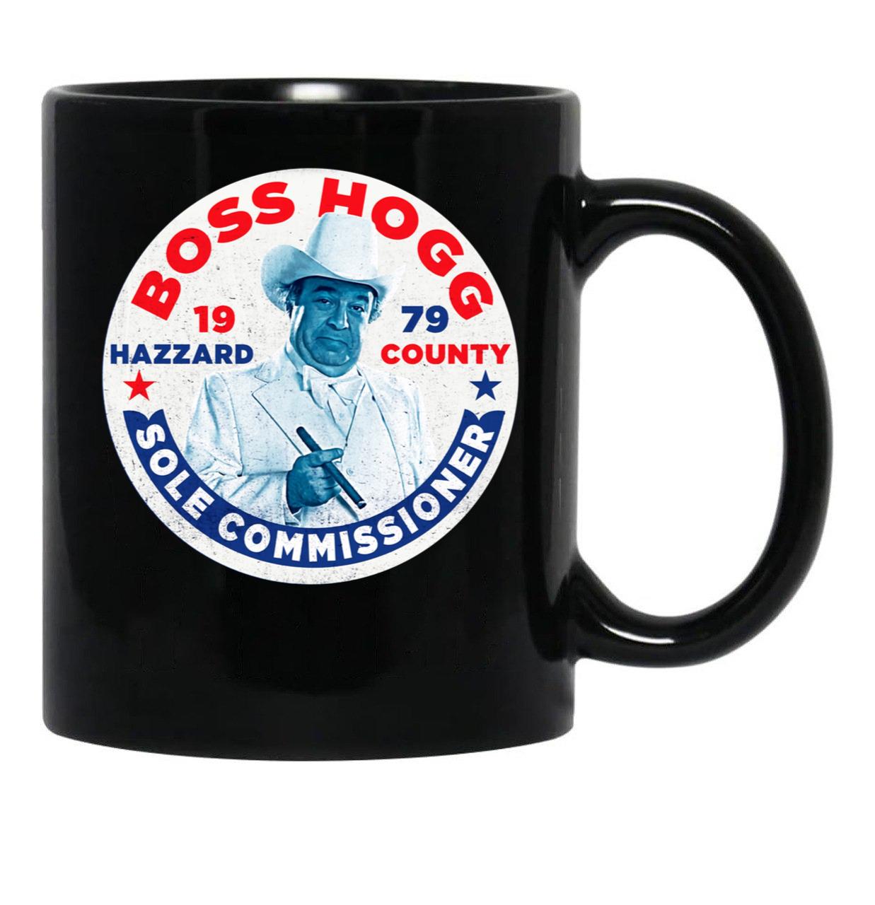 Vote Boss Hogg Dukes of Hazzard Black Coffee Mug, Gift Coffee Mug - Black
