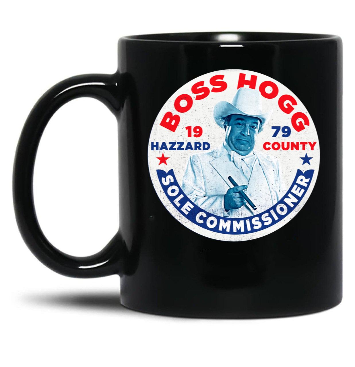 Vote Boss Hogg Dukes of Hazzard Black Coffee Mug, Gift Coffee Mug