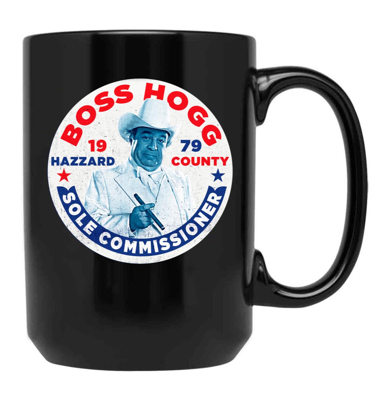 Vote Boss Hogg Dukes of Hazzard Black Coffee Mug, Gift Coffee Mug