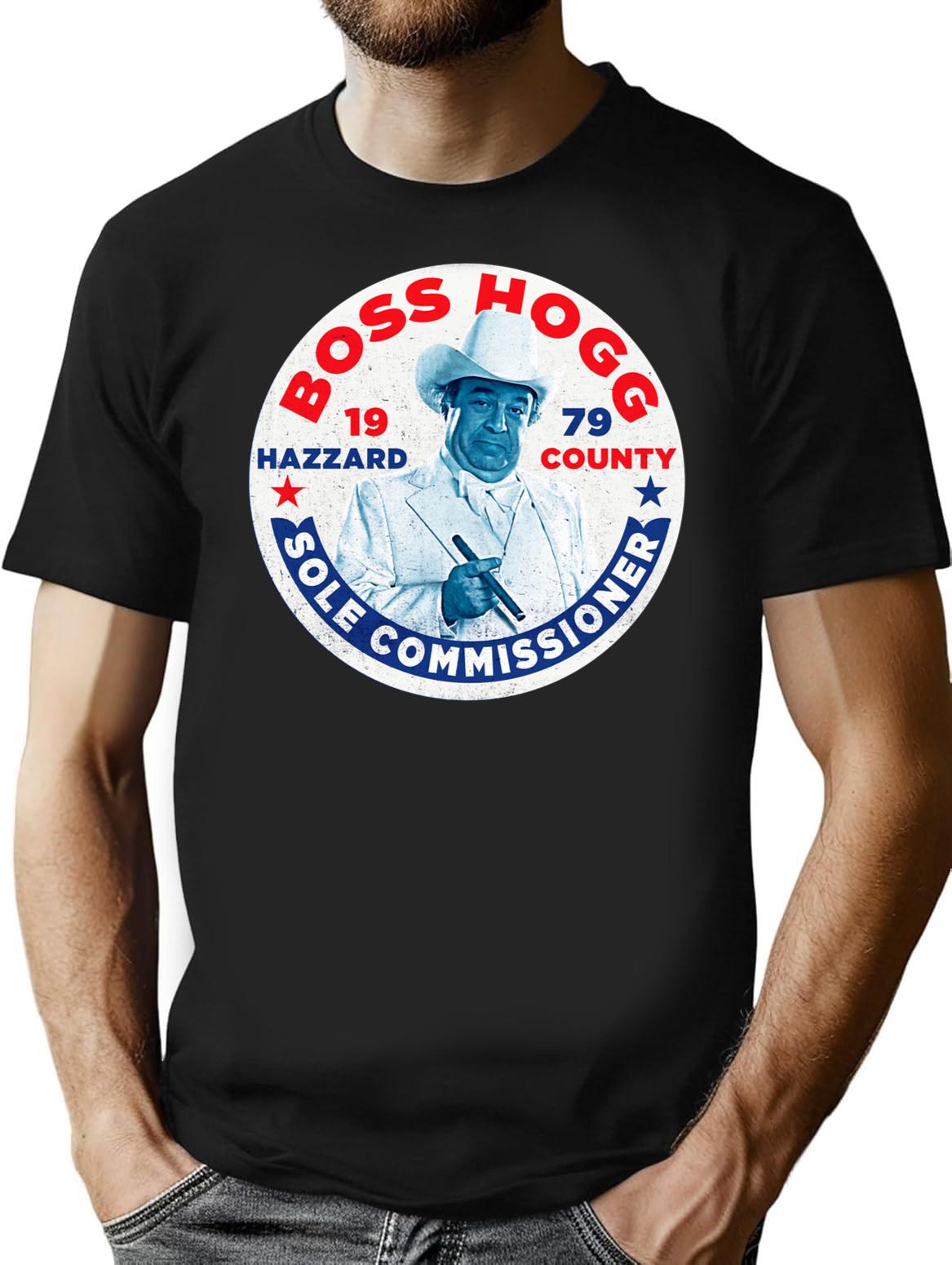 Vote Boss Hogg Dukes of Hazzard Premium Heavyweight Cotton T-Shirt - Black