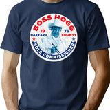 Vote Boss Hogg Dukes of Hazzard Premium Heavyweight Cotton T-Shirt - Navy