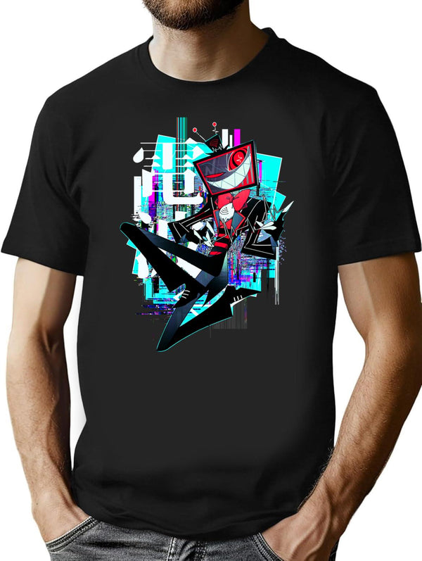 Vox Hazbin Hotel Essential Premium Heavyweight Cotton T-Shirt - Black