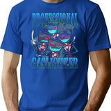 Vox Professional Gaslighter Hazbin Hotel Premium Heavyweight Cotton T-Shirt - Blue