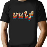 Vulf Vintage T-Shirt for Men & Women, T-Shirts Graphic Tee - Black