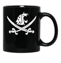 WSU Pirate Swing Your Sword Black Coffee Mug, Gift Coffee Mug - Black
