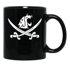 WSU Pirate Swing Your Sword Black Coffee Mug, Gift Coffee Mug - Black