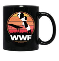 WWF Wrestling Pandas Black Coffee Mug, Gift Coffee Mug - Black