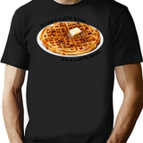Waffle Home T-Shirt for Men & Women, T-Shirts Graphic Tee - Black