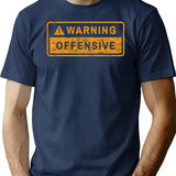 Warning Offensive T-Shirt for Men & Women, T-Shirts Graphic Tee - Navy
