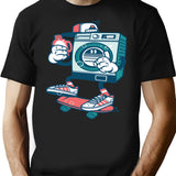 Washing Machine T-Shirt for Men & Women, T-Shirts Graphic Tee - Black