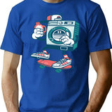 Washing Machine T-Shirt for Men & Women, T-Shirts Graphic Tee - Blue