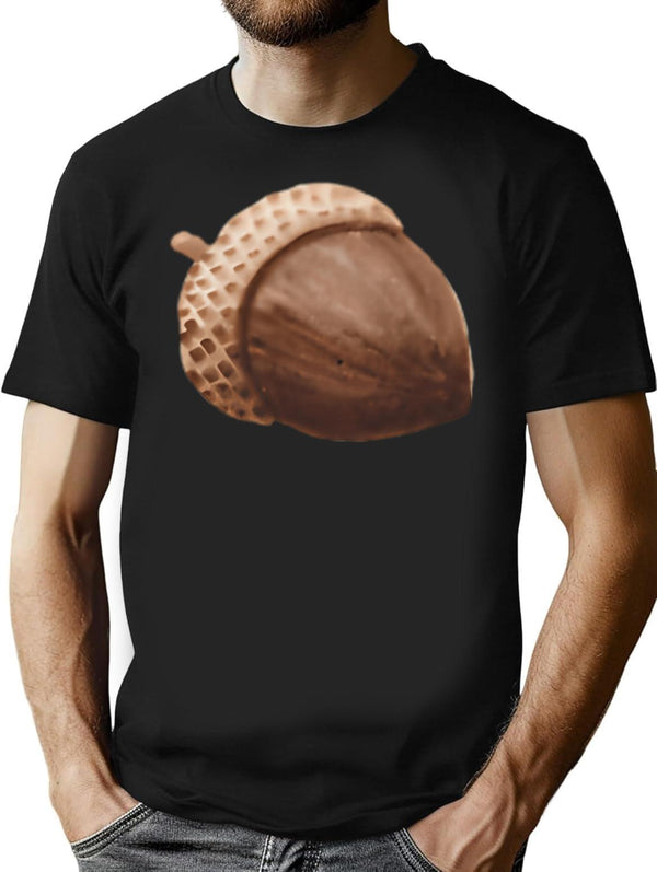 Watercolor Acorn T-Shirt for Men & Women, T-Shirts Graphic Tee - Black
