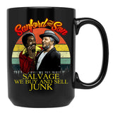 We Buy And Sell Junk Son In Sanford City Funny And Meme Black Coffee Mug, Gift Coffee Mug