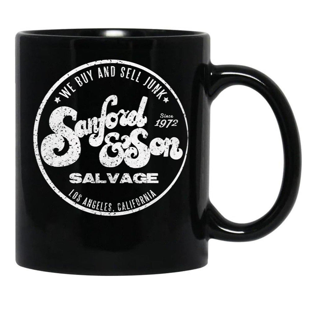 We Buy And Sell Junk Wht Sanford And Son The Comedy Store Good Times Halloween Christmas Black Coffee Mug, Gift Coffee Mug - Black