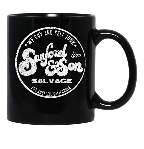 We Buy And Sell Junk Wht Sanford And Son The Comedy Store Good Times Halloween Christmas Black Coffee Mug, Gift Coffee Mug - Black