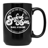 We Buy And Sell Junk Wht Sanford And Son The Comedy Store Good Times Halloween Christmas Black Coffee Mug, Gift Coffee Mug
