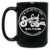 We Buy And Sell Junk Wht Sanford And Son The Comedy Store Good Times Halloween Christmas Black Coffee Mug, Gift Coffee Mug