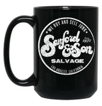 We Buy And Sell Junk Wht Sanford And Son The Comedy Store Good Times Halloween Christmas Black Coffee Mug, Gift Coffee Mug