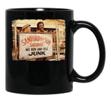 We Buy And Sell Junk Black Coffee Mug, Gift Coffee Mug - Black