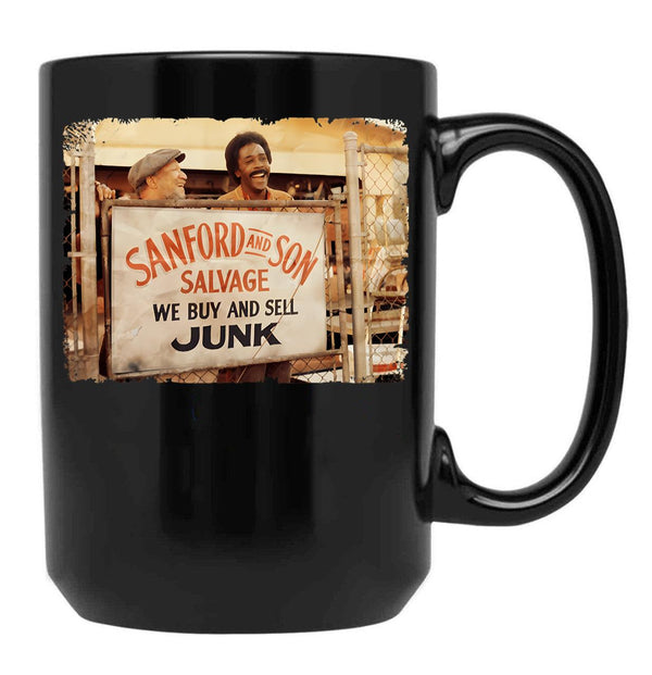 We Buy And Sell Junk Black Coffee Mug, Gift Coffee Mug