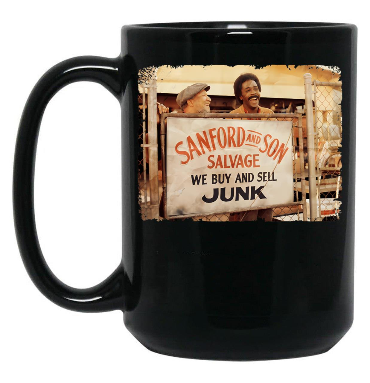 We Buy And Sell Junk Black Coffee Mug, Gift Coffee Mug