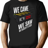 We Came We Saw We Kicked Its Ass Premium Heavyweight Cotton T-Shirt - Black