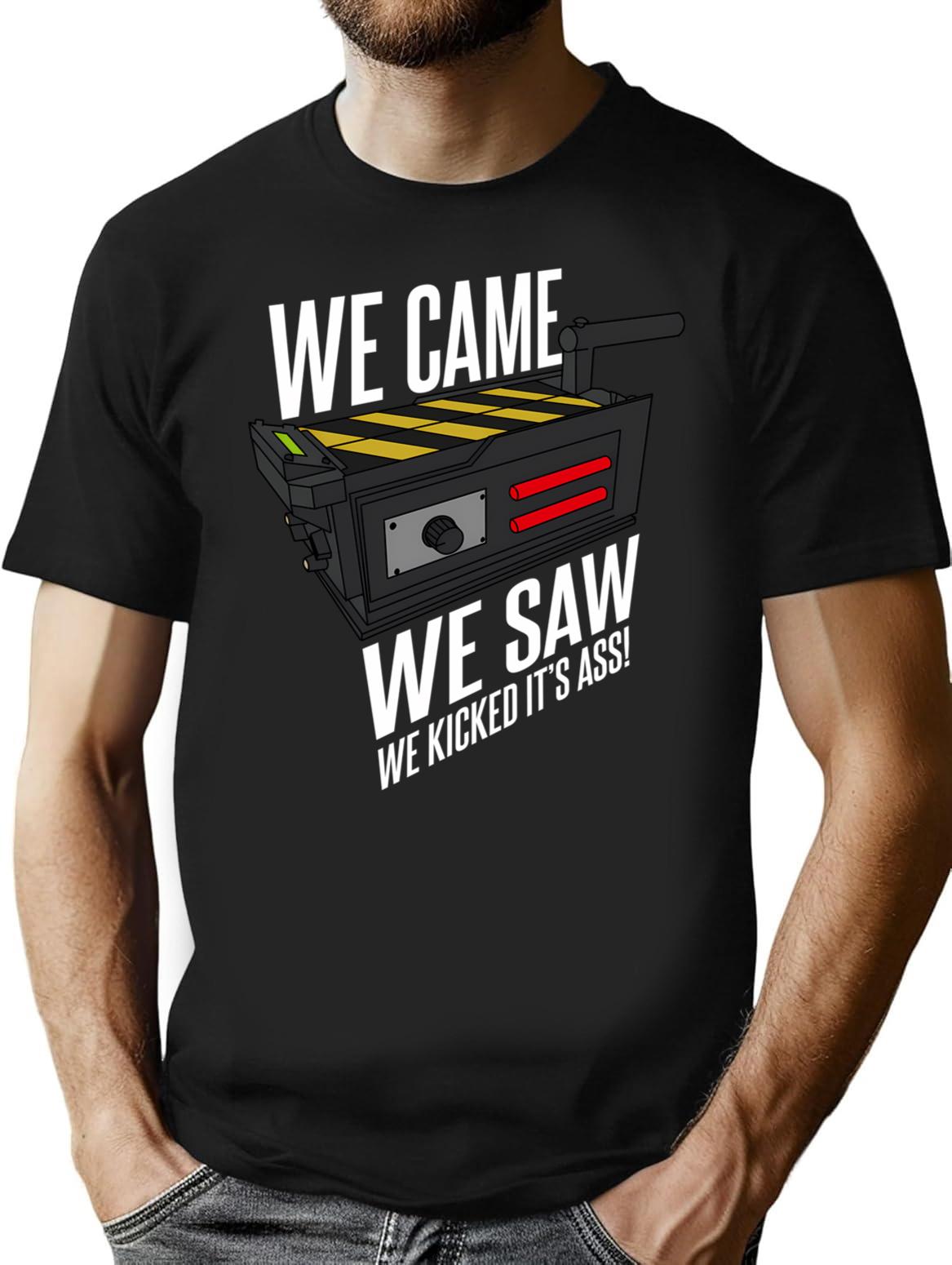 We Came We Saw We Kicked Its Ass Premium Heavyweight Cotton T-Shirt - Black