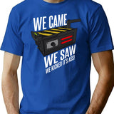 We Came We Saw We Kicked Its Ass Premium Heavyweight Cotton T-Shirt - Blue