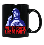 We The People Like To Party Vintage Joe Dirt Merica Gift Men Women Black Coffee Mug - Black