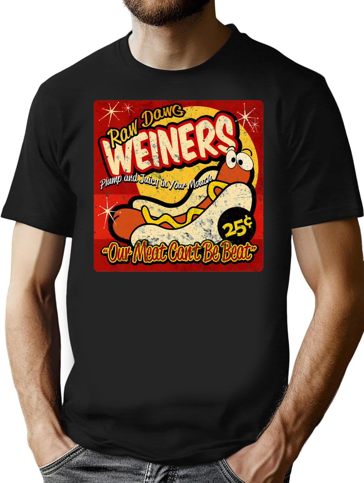 Weiner T Shirt T-Shirt for Men & Women, T-Shirts Graphic Tee - Black