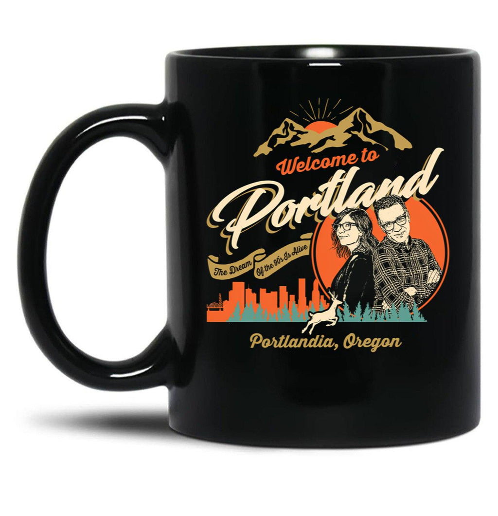 Welcome to Portlandia Black Coffee Mug, Gift Coffee Mug