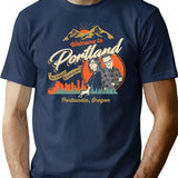 Welcome to Portlandia Premium Heavyweight Cotton T-Shirt - Navy