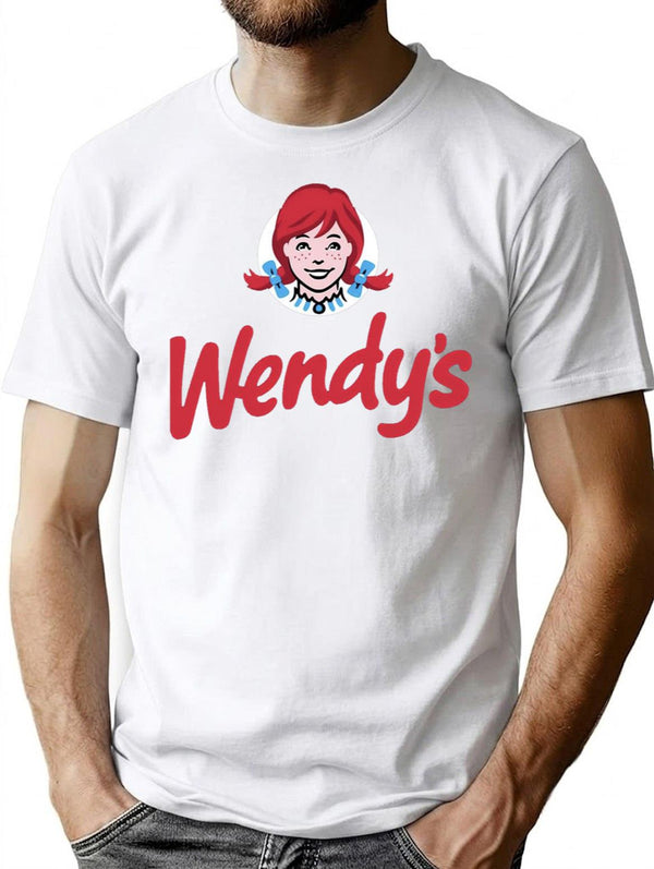 Wendy Fast Food Restaurant Logo Essential Premium Heavyweight Cotton T-Shirt - White