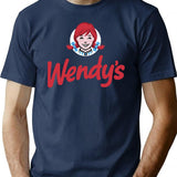 Wendy Fast Food Restaurant Logo Essential Premium Heavyweight Cotton T-Shirt - Navy