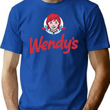 Wendy Fast Food Restaurant Logo Essential Premium Heavyweight Cotton T-Shirt - Blue