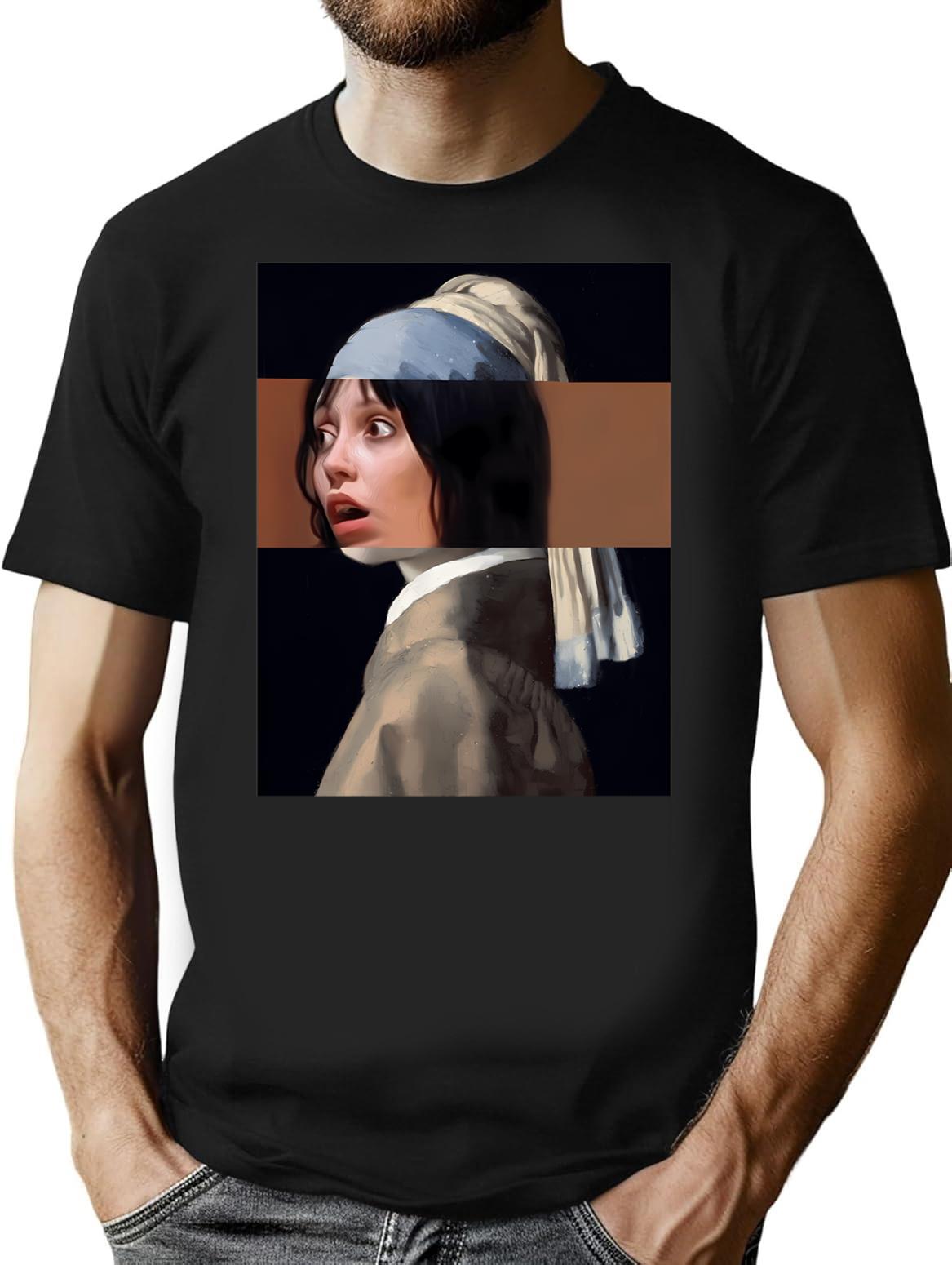 Wendy With The Pearl Earring T-Shirt for Men & Women, T-Shirts Graphic Tee - Black