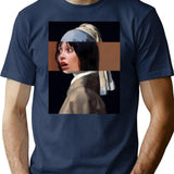 Wendy With The Pearl Earring T-Shirt for Men & Women, T-Shirts Graphic Tee - Navy
