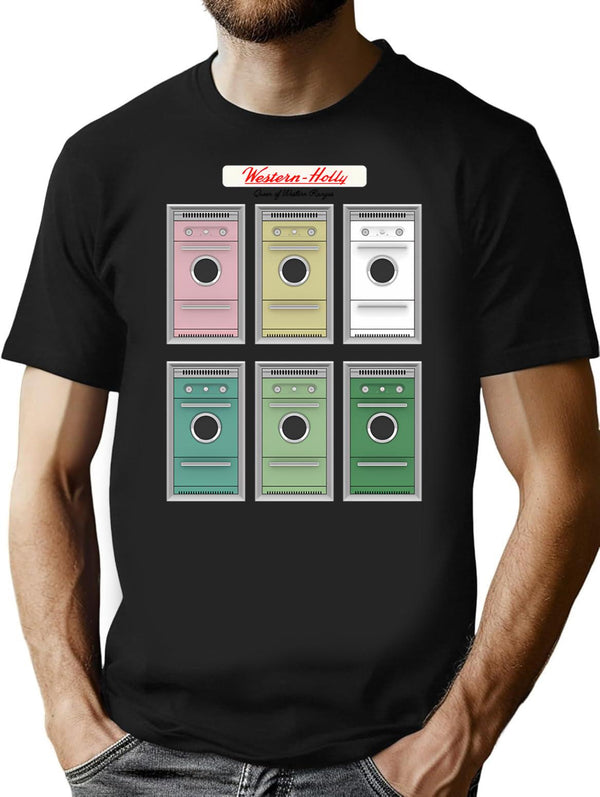Western-Holly Wall Ovens T-Shirt for Men & Women, T-Shirts Graphic Tee - Black