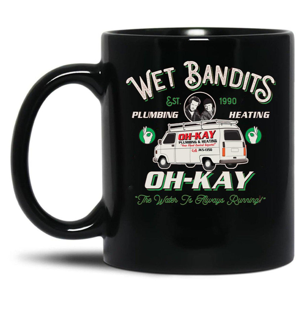 Wet Bandits Plumbing Heating Dks 3 Black Coffee Mug, Gift Coffee Mug
