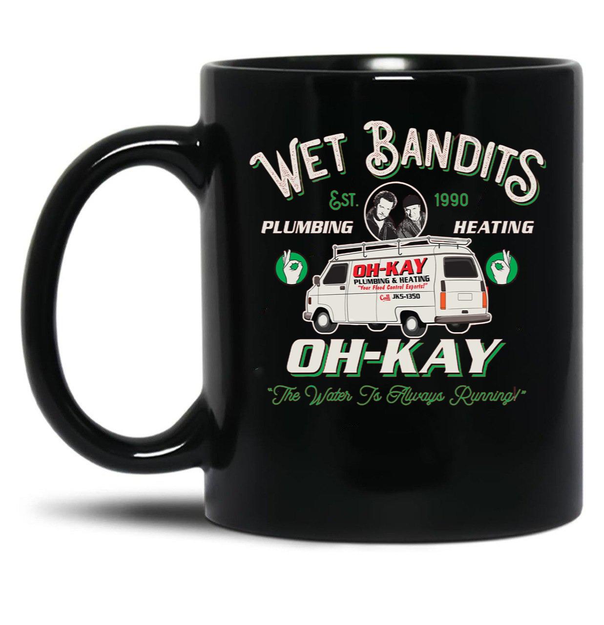 Wet Bandits Plumbing Heating Dks 3 Black Coffee Mug, Gift Coffee Mug