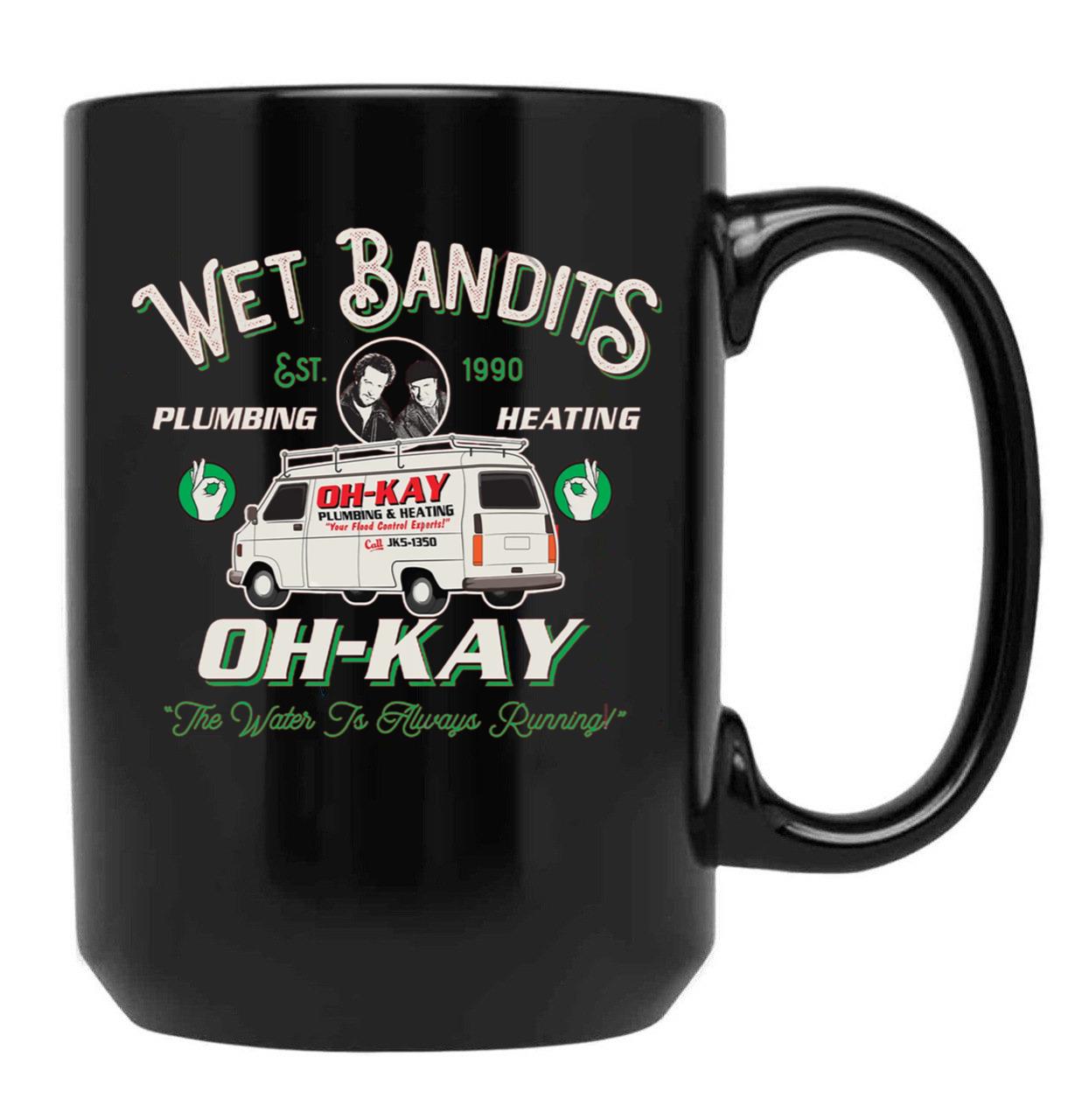 Wet Bandits Plumbing Heating Dks 3 Black Coffee Mug, Gift Coffee Mug