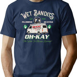 Wet Bandits Plumbing Heating Dks 3 Premium Heavyweight Cotton T-Shirt - Navy