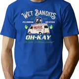Wet Bandits Plumbing Heating Dks 3 Premium Heavyweight Cotton T-Shirt - Blue