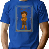 What The Hell Retro Vintage Kids Poster Style (Framed Illustration Boy Version) T-Shirt for Men & Women, T-Shirts Graphic Tee - Blue