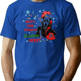 What's Your Favorite Horror Movie Christmas Xmas Holiday Ghostface Premium Heavyweight Cotton T-Shirt - Blue