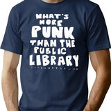Whatu2019S-More-Punk-Than-The-Public-Library Librarian T-Shirt for Men & Women, T-Shirts Graphic Tee - Navy