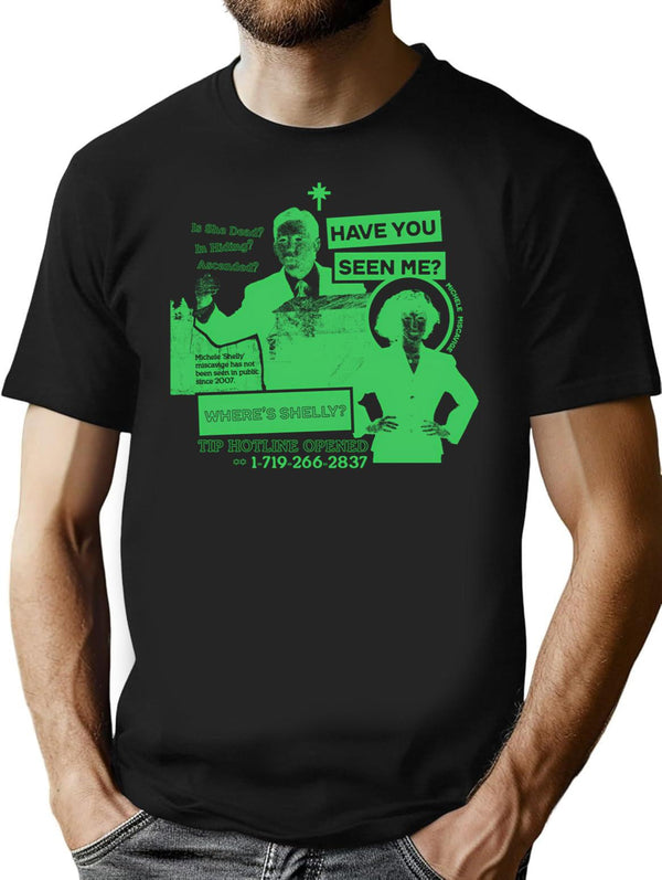 Where'S Shelly T-Shirt for Men & Women, T-Shirts Graphic Tee - Black