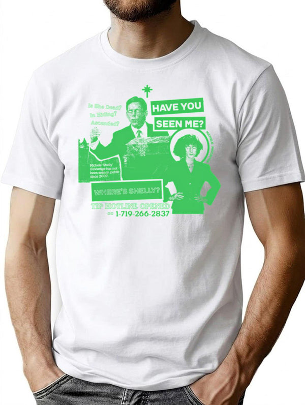 Where'S Shelly T-Shirt for Men & Women, T-Shirts Graphic Tee - White