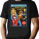 Who Gives A Sht T-Shirt for Men & Women, T-Shirts Graphic Tee - Black