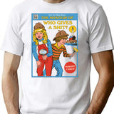 Who Gives A Sht T-Shirt for Men & Women, T-Shirts Graphic Tee - White
